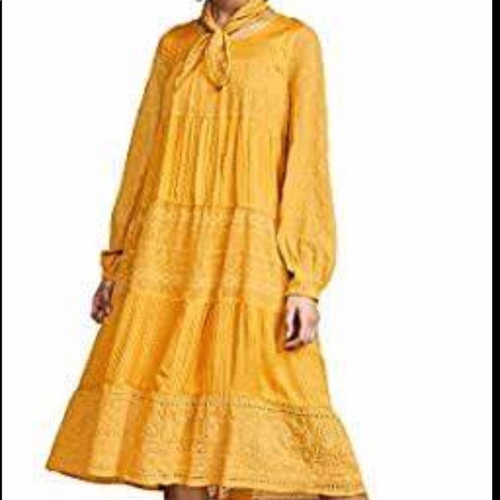 NWT Free people mustard yellow dress- XS